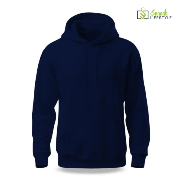 Men's Non Zipper Solid Hoodie - Navy